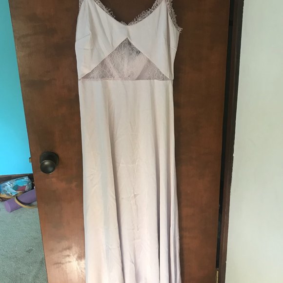 Petal & Pup Ariel Blush Satin Lace A-line Midi Tea Length Dress, NWT 6US - Picture 4 of 7